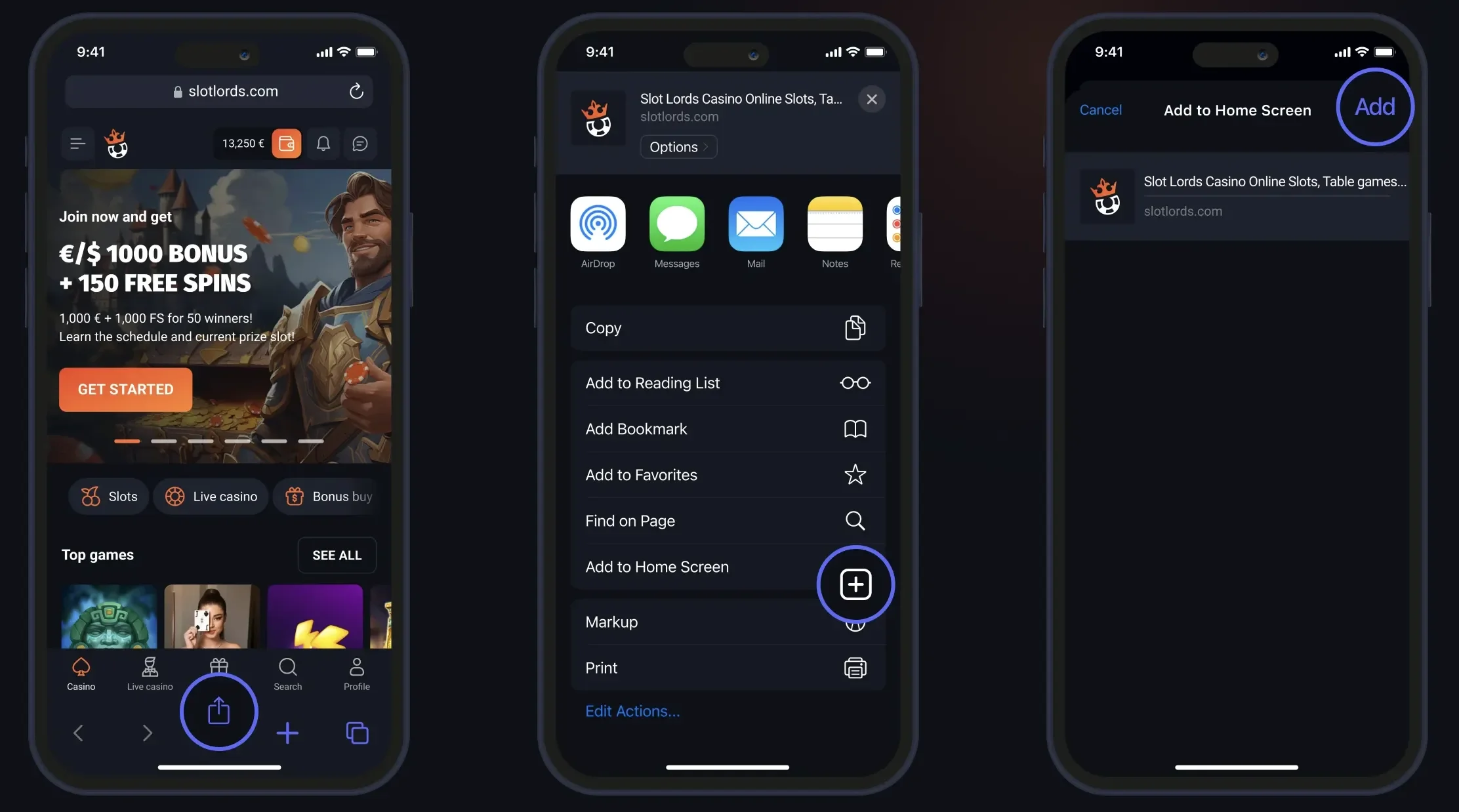 SlotLords Casino Mobile