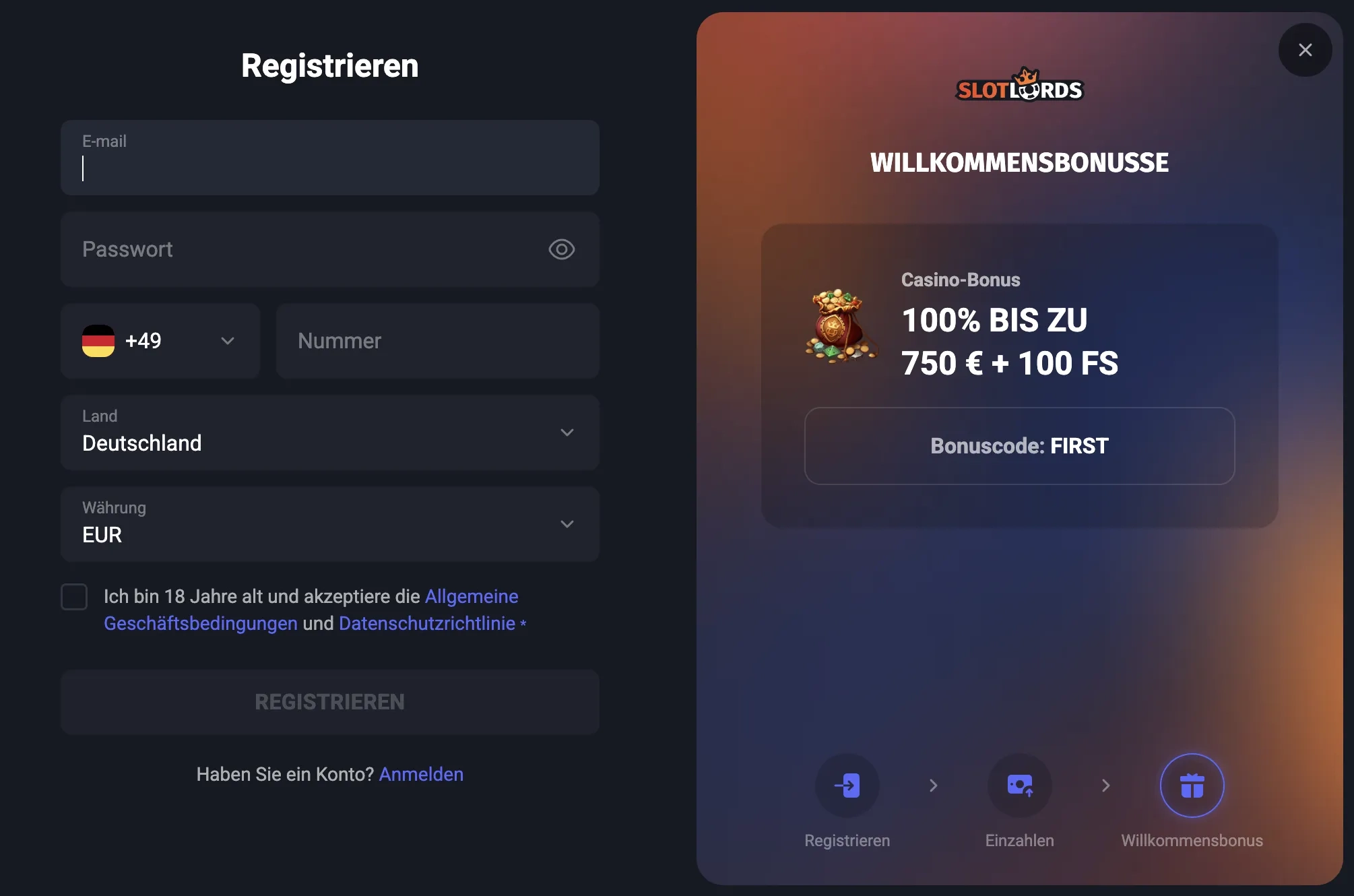 Registrierung